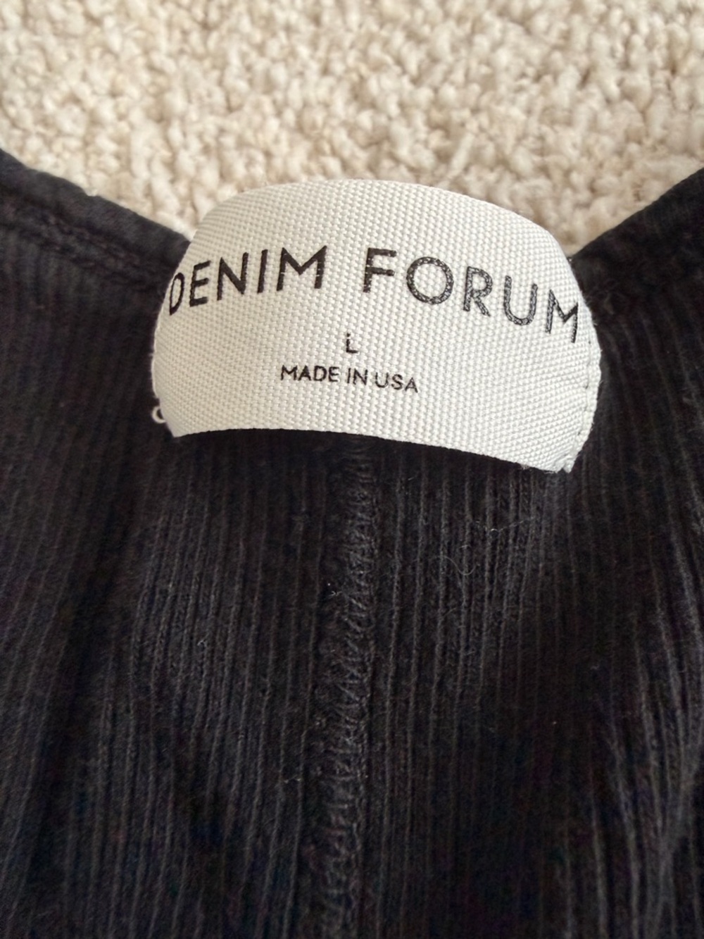 Denim Forum Black Ribbed Tank Top - Picture 2 of 4